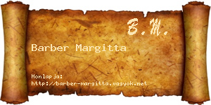 Barber Margitta névjegykártya